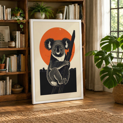 Bold Koala Geometric - Wrapped Canvas