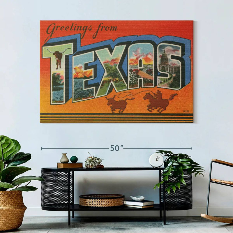 Ravi Greetings From Texas, 34" H x 51" W