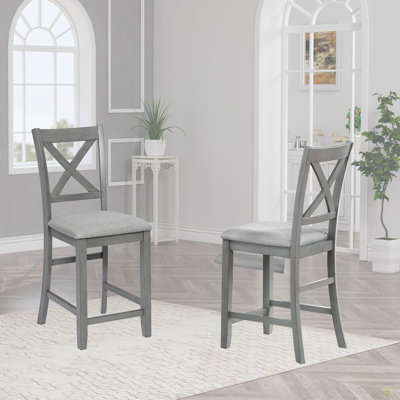 Counter Height Chairs Set For 4, Kitchen Chair With Padded Seat, Counter Height Barstool For Dining Room