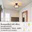 Flush Mount 1-light Black E27 Modern Ceiling Light with Crystal Ambient Lighting Prisms-1845746446