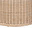 Banc de rangement tressé en rotin naturel avec couvercle à plateau relevable rembourré