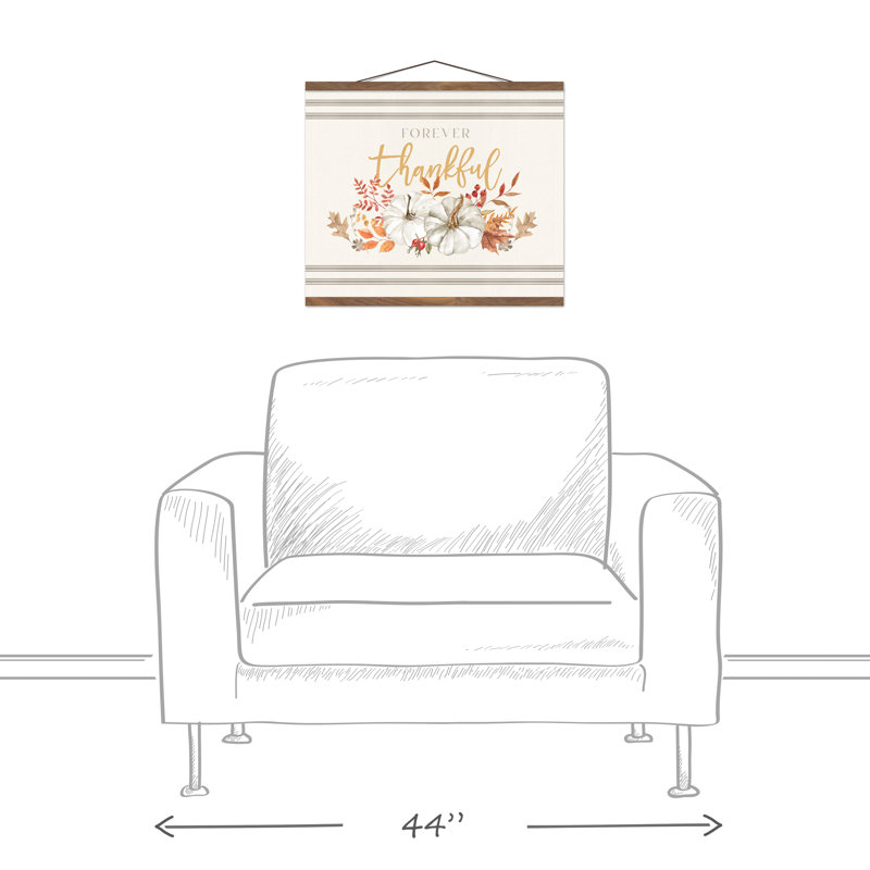 Forever Thankful Hanging Canvas Print