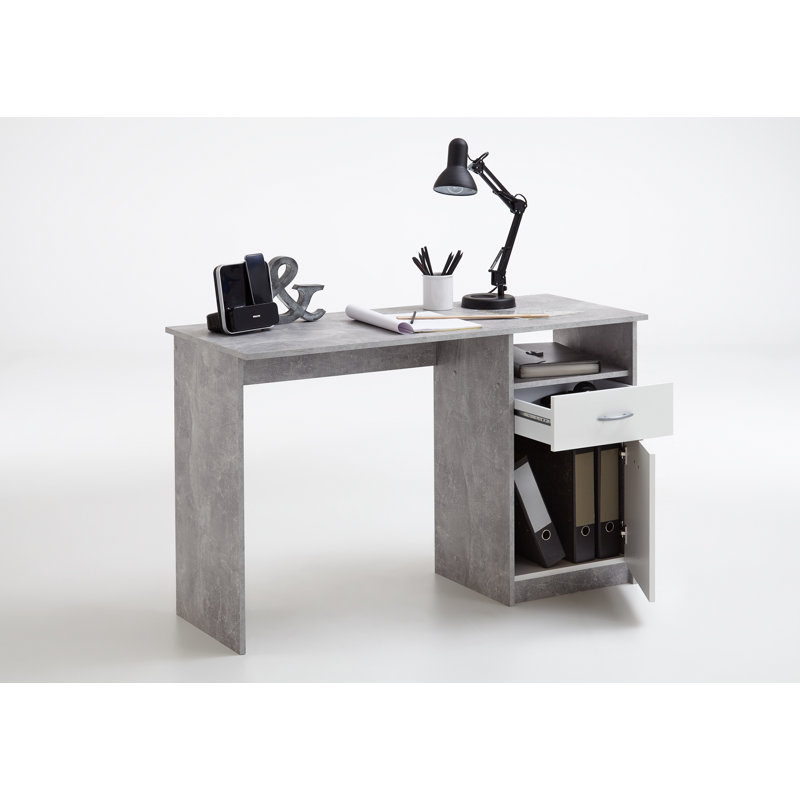 Garry Writing Desk, White/Grey