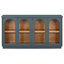 Buffet 4 portes - Bleu marine. Grand espace de rangement pour le salon. Étagères ajustables, construction robuste. Passe-câbles bleu marine. Parfait pour le salon.