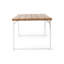 Table de salle à manger à panneaux à lattes - P 30,32 po x H 69,02 po moderne 35,28 po