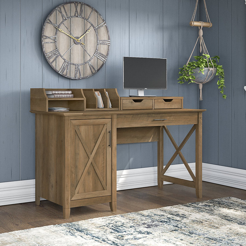 Bureau d'ordinateur Huckins, Gris délavé
