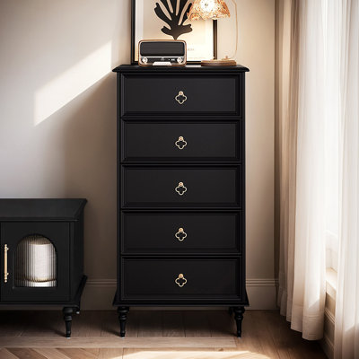 Black Solid Wood Rectangular Dressers & Chests