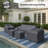 Patio Conversation Sets Group Seating 4 Piece Outdoor Furniture Covers