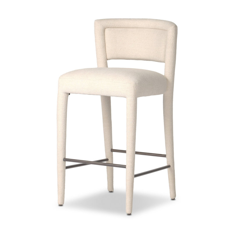 Beverly Stool-Crypton Wayfarer Snow-Bar, Counter Stool (27.5" Seat Height), Crypton Nomad Mushroom