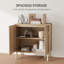 Armoire décorative, armoire de rangement avec tablette réglable, chêne