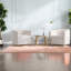 Chaises d'appoint pivotantes avec rangement, base en bois de chenille, maison moderne