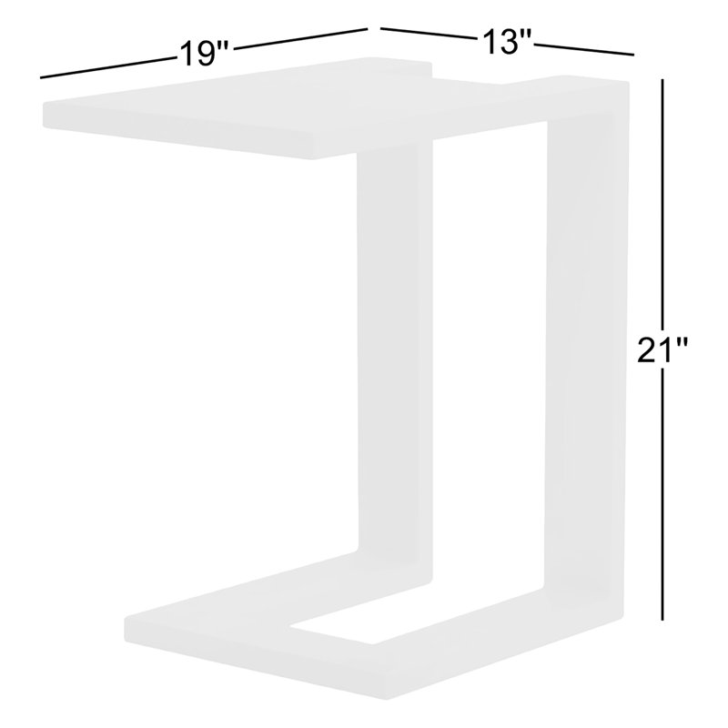 Table d'appoint en aluminium Marselia, Gris