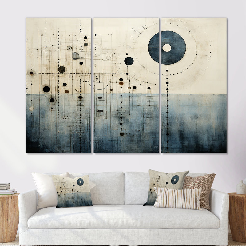 «Folk Religion Cosmic Ocean», ensemble d'art sur toile, H 28 po x l 36 po x P 1 po, Toile tendue