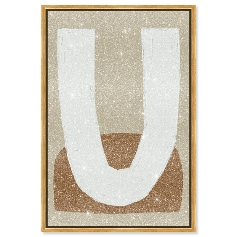Centered Thoughts Print by Oliver Gal, 37"H x 55"W, Gold Floater Frame