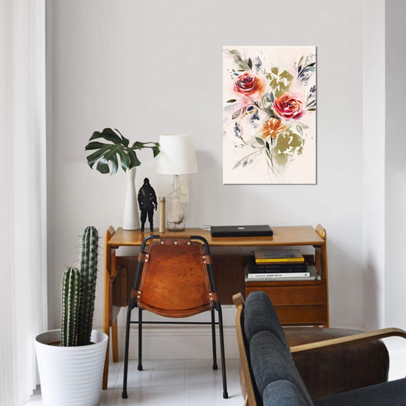 «Bouquet» par Lesia Binkin, impression sur toile tendue, H 18 po x l 12 po x P 1,5 po, Toile tendue, Pas de tapis