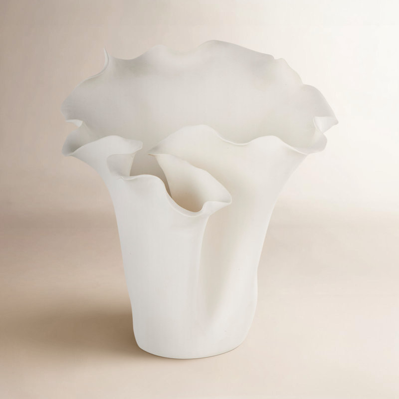 Bia Ceramic / Porcelain Table Vase, Cream
