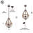 Freddi 4 - Light 13" Wide Farmhouse Chandelier Foyer Chandelier with Wood Accents