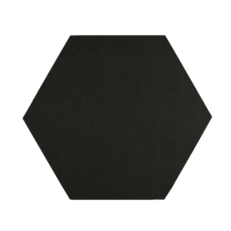 Tapis intérieur / extérieur noir tissé à la machine Estra, Hexagone de 11 pi