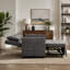 Canapé-lit convertible 3-en-1 avec canapé-lit et canapé-lit réglable avec ports USB, poche latérale, gris-1292489386