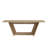 81.5'' Executive Computer Desk With V-Shaped Base, Oak Finish