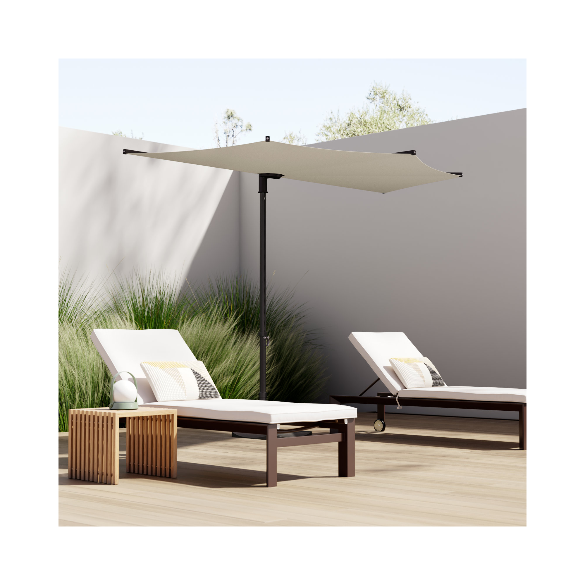 Ellen 57" Market Umbrella, Cream Performance