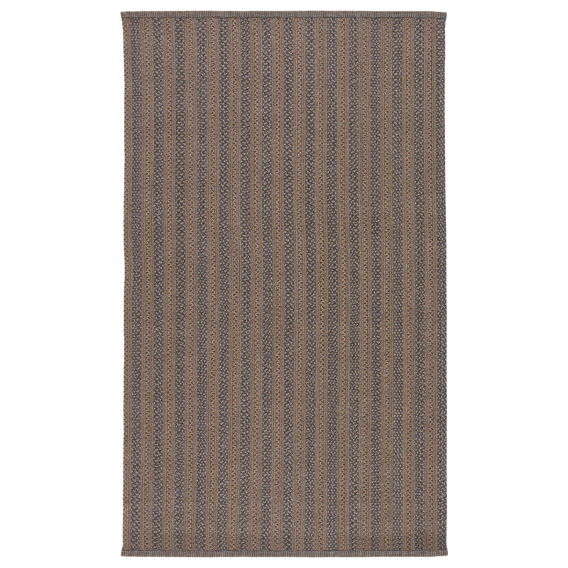 Tapis taupe tressé à la main Arinna, Rectangle 7 pi 6 po x 9 pi 6 po