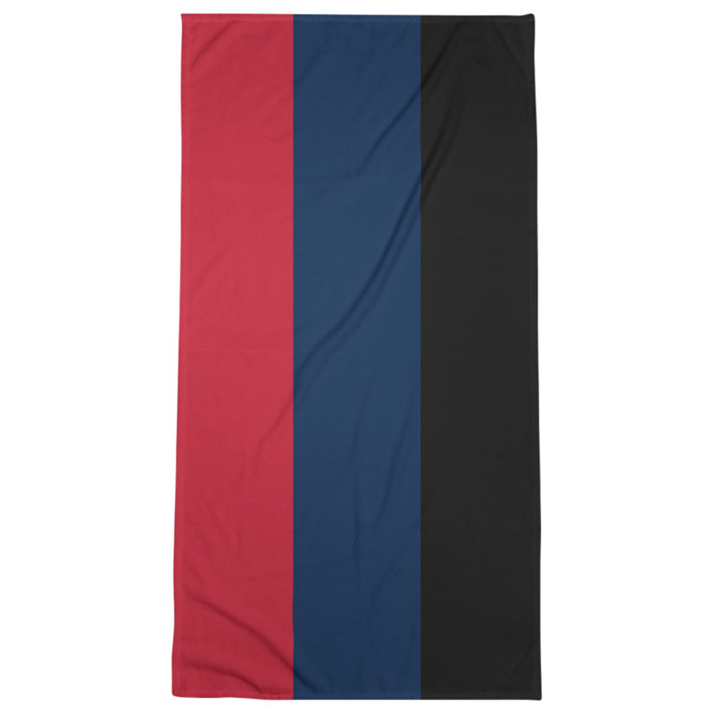 Lightweight Beach Towel, Red/Blue/Black, Microfiber