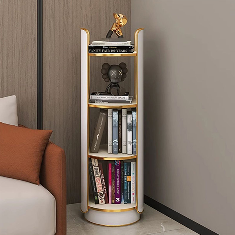 White Modern pvc Standard Bookcase, (3 Shelves) 47.24" H x 15.75' W x 15.75' D