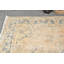 Tapis Oushak en laine tissé à la main à motif turc anatolien rétro au design traditionnel unique bleu / brun