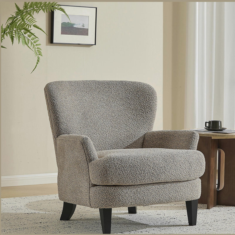 Fauteuil club rembourré Gerald Boucle