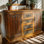 Hacienda Ridge Rustic Wood Sideboard Cabinet with 4 Drawers