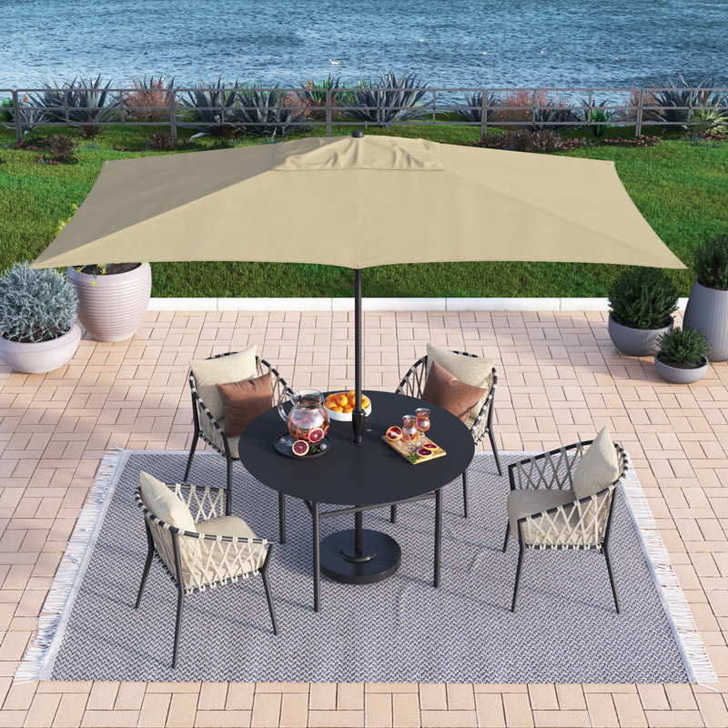 Parasol de marché Toscana, Beige antique - polyester