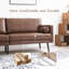 3 Seater Faux Leather Sofa-1265961916