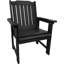 Chaise de patio en PEHD Winston Porter avec quincaillerie en acier inoxydable 18/8, 600 lb (noir de carbone)