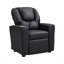 Fauteuil inclinable pour enfants, PVC noir