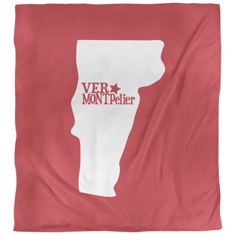 Housse de couette réversible simple montpelier vermont, Housse de couette pour grand lit, Rouge, Microfibre
