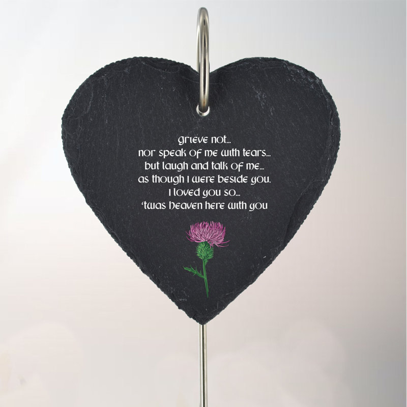 Kana Weather Resistant Stone Plants & Flowers Memorial Plaque