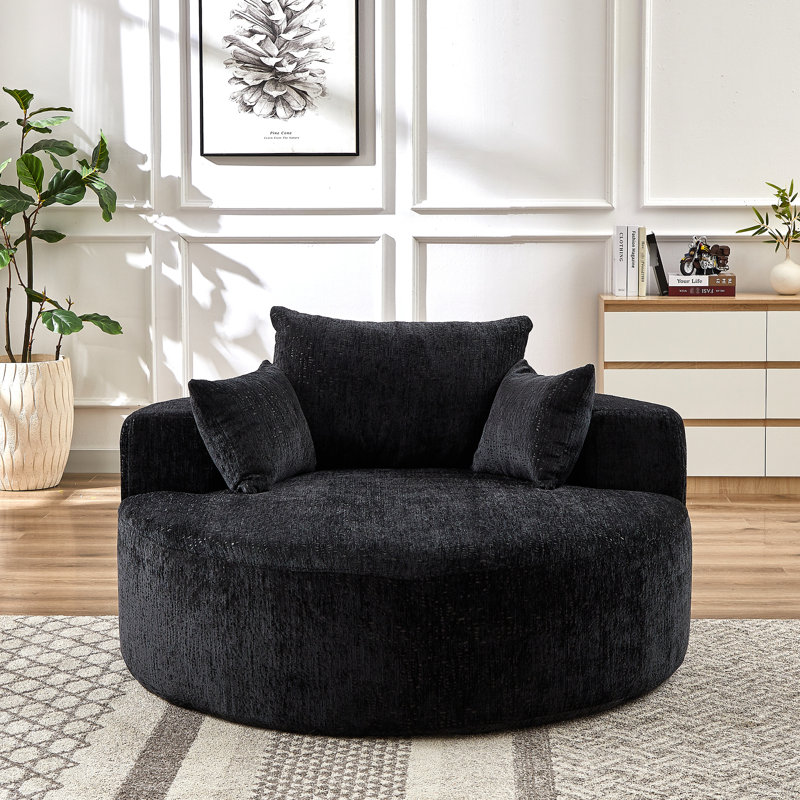 Fauteuil-lit en chenille de 55 po sans assemblage requis, pour salon, chambre à coucher, salon, zones de projection
