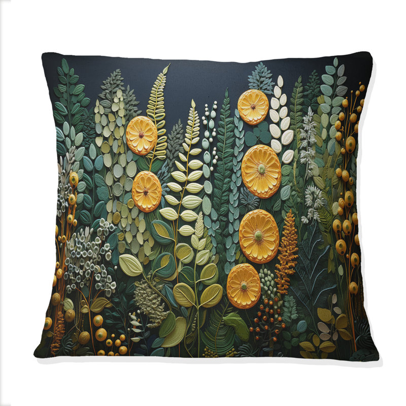 Tapisserie «Yellow Ferns Plant Forest» - imprimé de fougères