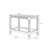 Beige Black Solid Wood Linen Bench