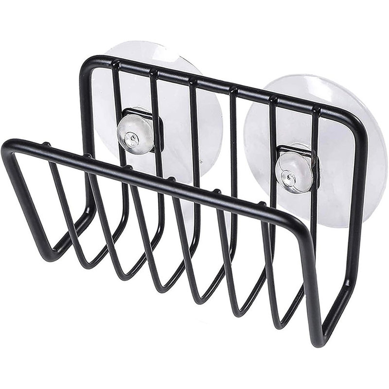 Toplife Sponge Holder For Kitchen Sink, Rust-Proof Suction Cup Sponge Caddy - Black