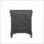 Table de chevet 2 tiroirs gris foncé