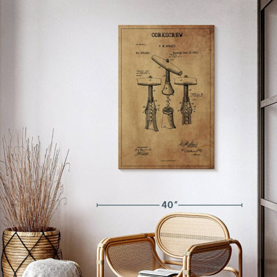 Tire-bouchon breveté sur toile