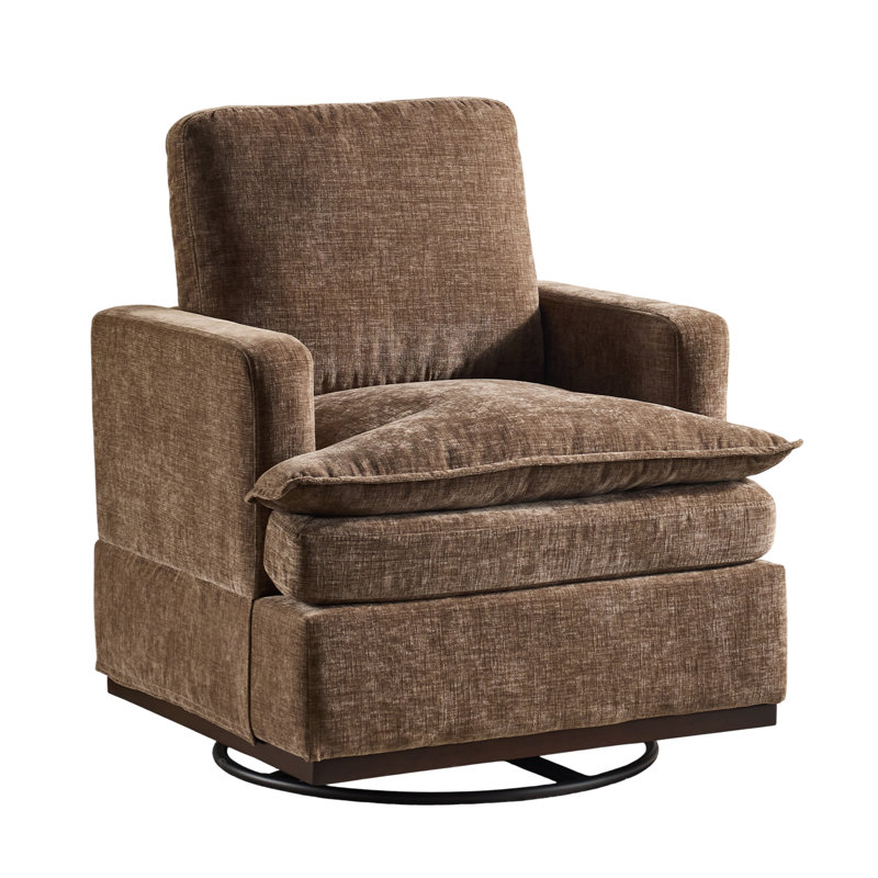 Fauteuil pivotant moderne Mid-Century, Brun