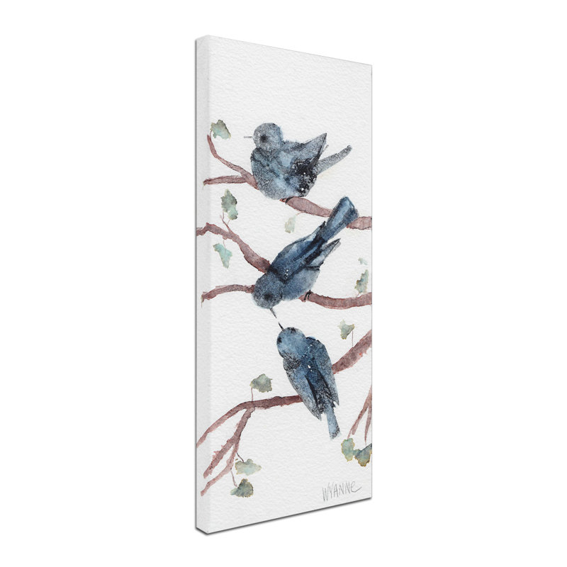 Art sur toile «Three Birdies» de Berkley, H 19 po x l 8 po x P 2 po