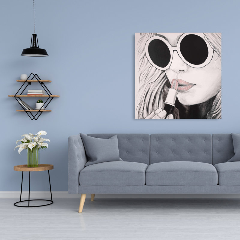 Incognito - Toile figurative de salon pour la décoration intérieure