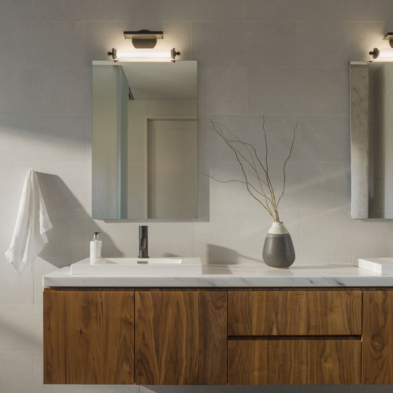 Libra 1 - Light LED Dimmable Armed Sconce, Modern Brass