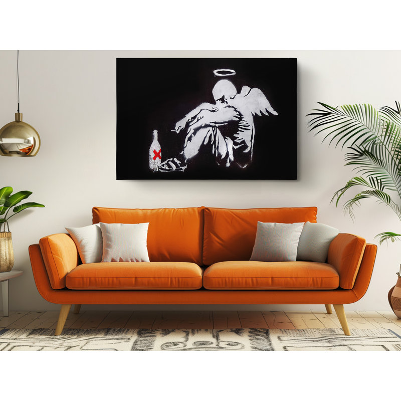 Impression sur toile Banksy Fallen Angel Street, H 40 po x l 60 po