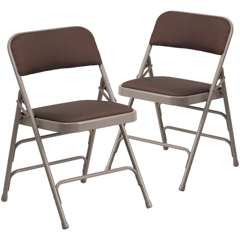 Chaise pliante en métal Olverson, Brun