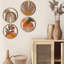 Ensemble de 4 décorations murales rondes en bois Boho